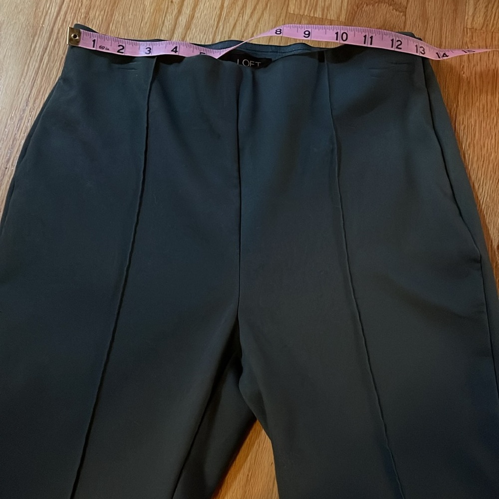 Loft Crop Boot Cut Dress Pants, Olive Green, Size 4P - Picture 6 of 6